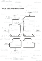 ЭВА автоковрики BMW 3-series (E93) (05-12) Салон, Шестиугольник, Черный