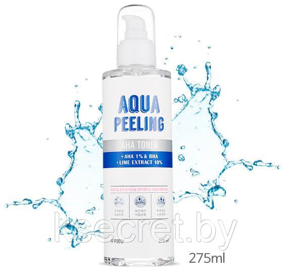 Пилинг-тоник для лица с AHA-кислотами и лаймом A'Pieu Aqua Peeling Aha Toner 250ml - фото 1 - id-p199244095