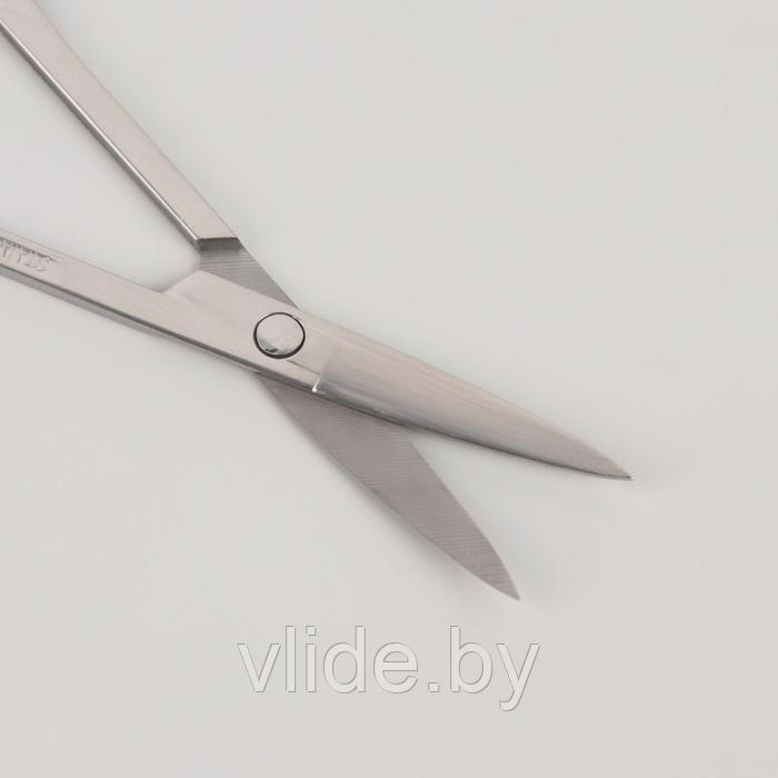 Ножницы маникюрные, загнутые, 9 см, цвет серебристый - фото 2 - id-p199244166