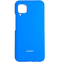Силиконовый чехол Silicone Case синий для Huawei P40 Lite / Nova 7i / Nova 6 SE