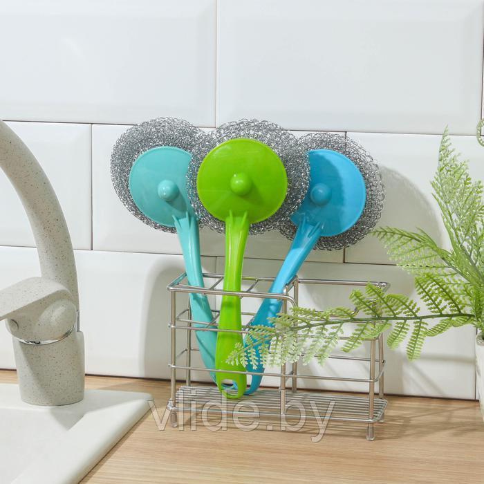 Губка для мытья посуды с ручкой «Бублик», цвет МИКС - фото 7 - id-p141295941