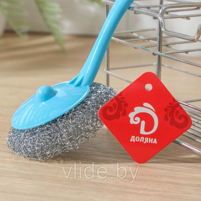 Губка для мытья посуды с ручкой «Бублик», цвет МИКС - фото 3 - id-p141295941
