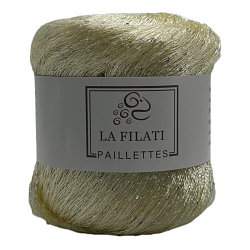 Пряжа с пайетками La Filati Paillettes цвет s167 крем