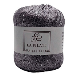 Пряжа с пайетками La Filati Paillettes цвет s062 серый