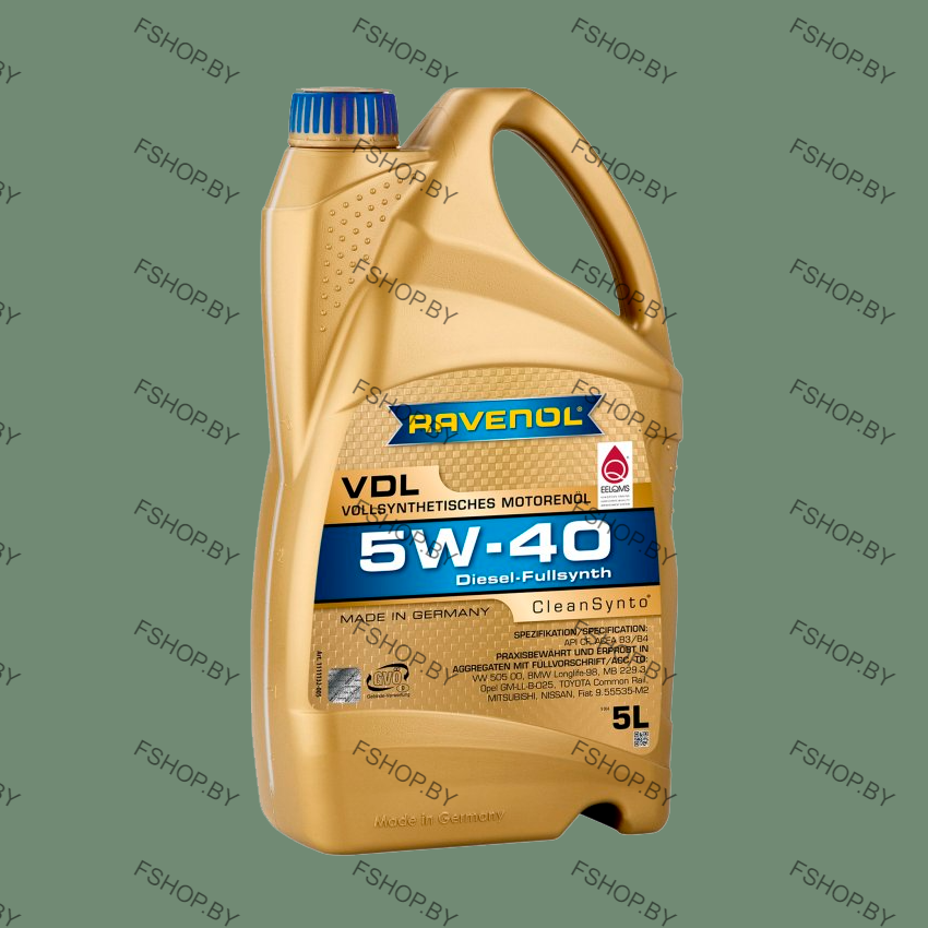 RAVENOL VDL 5W40 - 5 литров Cинтетическое моторное масло Дизельное  (ID#199230936), цена: 200 руб., купить на Deal.by
