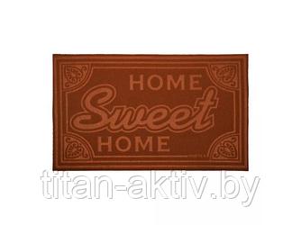 Коврик придверный Comfort, 45х75 см, ""Home Sweet Home"", песочный, VORTEX (ВОРТЕКС)