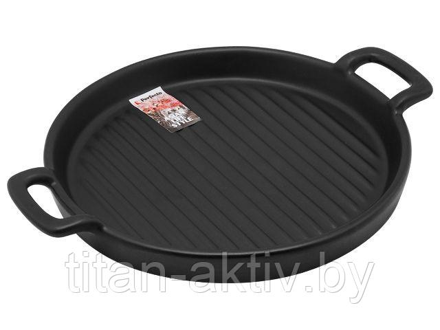 Тарелка-блюдо керамическая, 23.5х18.5х2.5 см, серия ASIAN, черная, PERFECTO LINEA