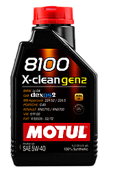 Моторное масло Motul 8100 X-clean gen2 5W40  1L