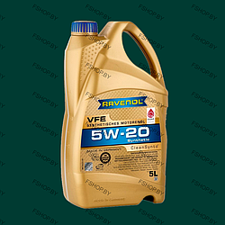 RAVENOL VFE 5W20 - 5 литров — Cинтетическое моторное масло — Бензиновое-Дизельное