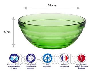 Салатник стеклянный, 140 мм, серия Vert Green, DURALEX (Франция)