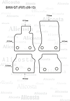 ЭВА автоковрики BMW GT (F07) (09-13) Салон, Шестиугольник, Черный