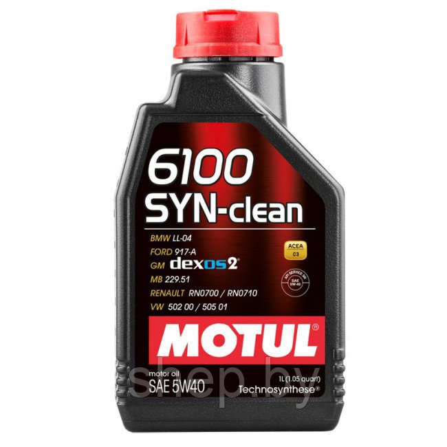 Моторное масло Motul 6100 Syn-Clean 5W40 1L - фото 1 - id-p199245026