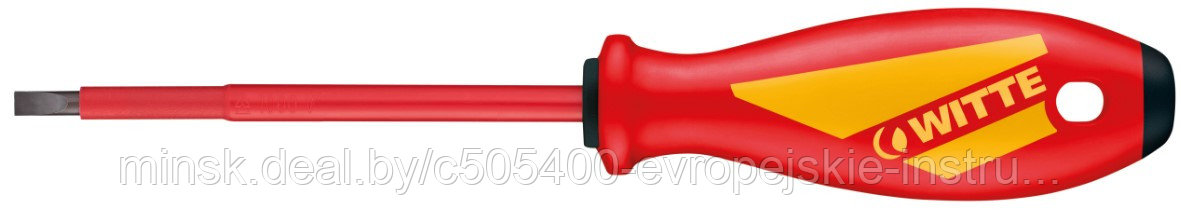 Отвертка шлицевая диэлектрическая WITTE MAXX VDE SL 3.5х100 мм - фото 1 - id-p199245284