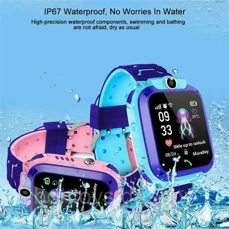Детские Умные Часы SMART WATCH A28 с GPS SIM IP67 400мА с камерой цвет розовый, голубой - фото 5 - id-p199245443
