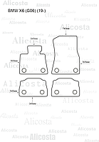 ЭВА автоковрики BMW X6 (G06) (19-) Салон, Ромб, Черный