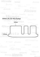 ЭВА автоковрик Infiniti JX (12-14) (3-ряд), Ромб, Черный