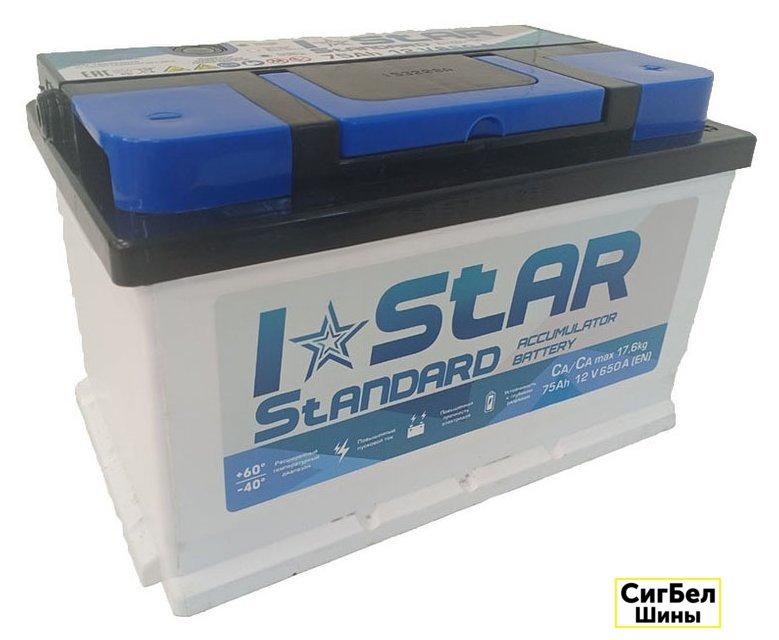 Автомобильный аккумулятор I-STAR 75 R низк.+ (75 А·ч)