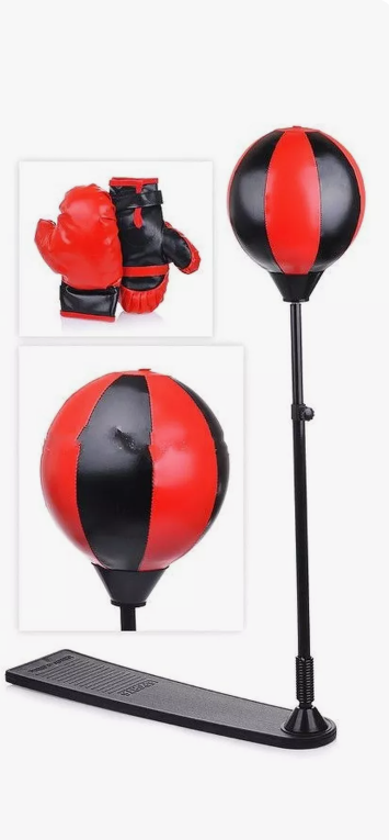 Детский боксерский набор Punching Ball Set / груша, боксерские перчатки и насос / боксерская груша - фото 5 - id-p199278200