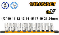 Набор головок профессиональный INGCO 10 шт 1/4"" HKTS14103