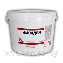 Водно-дисперсионная краска для наружных и внутренних работ "ФАСАДЕН" 4,5 кг, белая