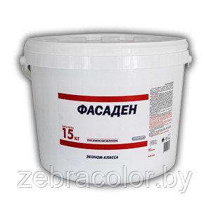 Водно-дисперсионная краска для наружных и внутренних работ "ФАСАДЕН" 30 кг, белая