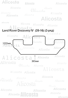 Ворсовый автоковрик Land Rover Discovery IV (09-16) (3-ряд), Standart, Черный