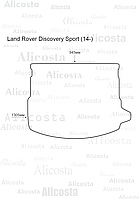 ЭВА автоковрик Land Rover Discovery Sport (14-) Багажник, Ромб, Черный