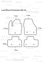 Ворсовые автоковрики Land Rover Freelander (06-14) Салон, Premium, Черный