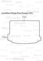 ЭВА автоковрик Land Rover Range Rover Evoque (18-) Багажник, Шестиугольник, Черный