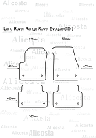Ворсовые автоковрики Land Rover Range Rover Evoque (18-) Салон, Standart, Черный