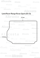Ворсовый автоковрик Land Rover Range Rover Sport (05-13) Багажник, Standart, Черный