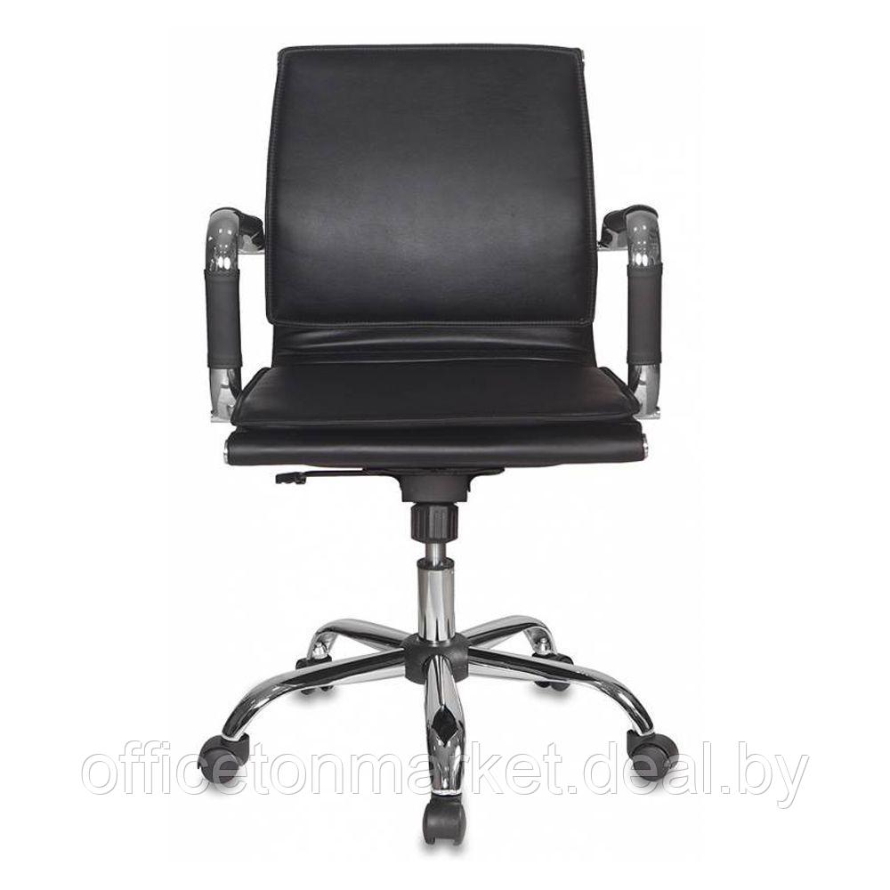 Кресло для руководителя "Бюрократ CH-993" низкая спинка, кожзам, хром, черный - фото 3 - id-p185428937