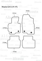 Ворсовые автоковрики Mazda CX-5 (11-17) Салон, Standart, Черный