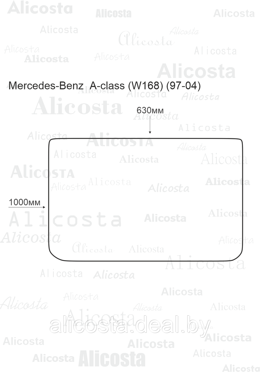 Ворсовый автоковрик Mercedes-Benz A-class (W168) (97-04) Багажник, Premium, Бежевый - фото 1 - id-p199189486