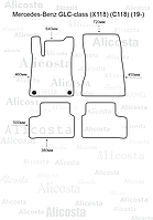 ЭВА автоковрики Mercedes-Benz GLC-class (X118) (C118) (19-) Салон, Ромб, Черный