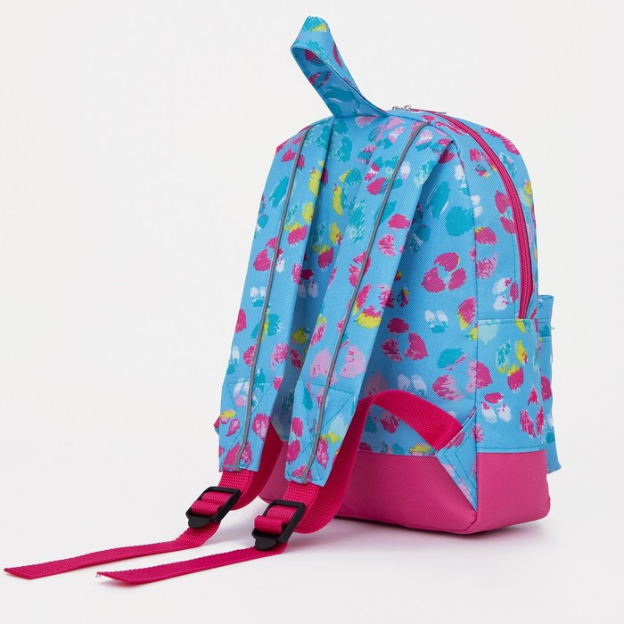 Рюкзак на молнии, наружный карман, светоотражающая полоса, цвет голубой - фото 2 - id-p199281044