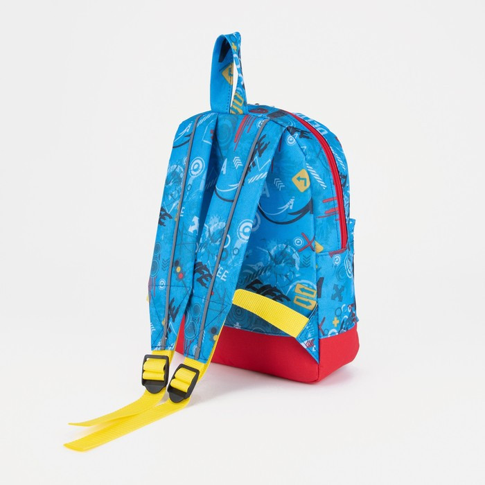 Рюкзак на молнии, наружный карман, светоотражающая полоса, цвет голубой - фото 2 - id-p199281056