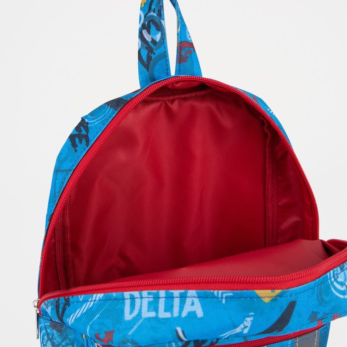 Рюкзак на молнии, наружный карман, светоотражающая полоса, цвет голубой - фото 5 - id-p199281056