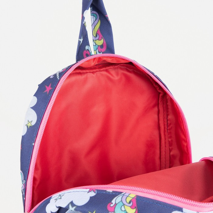 Рюкзак на молнии, наружный карман, светоотражающая полоса, цвет синий - фото 5 - id-p199281059