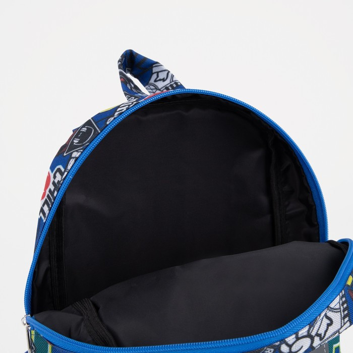 Рюкзак на молнии, наружный карман, светоотражающая полоса, цвет синий - фото 5 - id-p199281060
