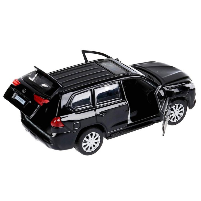 Машина металлическая «Lexus LX-570» 12 см, цвет черный, открываются двери, инерционный - фото 3 - id-p199291998