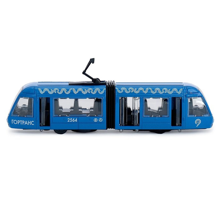 Трамвай металлический с гармошкой 19 см, световые и звуковые эффекты, инерционный - фото 3 - id-p199292022