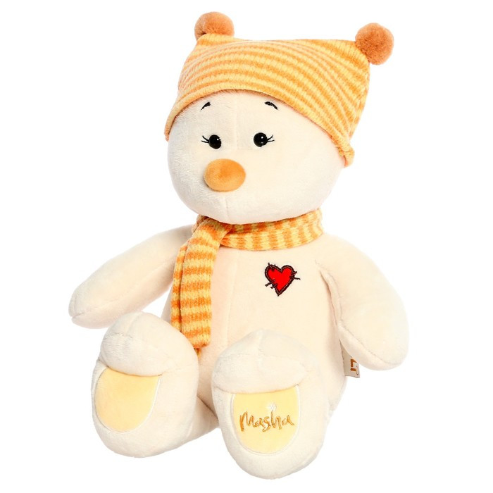 Мягкая игрушка «Медведь Masha» в шапке, 30 см - фото 2 - id-p199291026