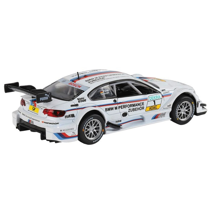 Машина металлическая BMW M3 DTM 1:32, инерция, световые и звуковые эффекты, открываются двери, цвет белый - фото 5 - id-p199292044