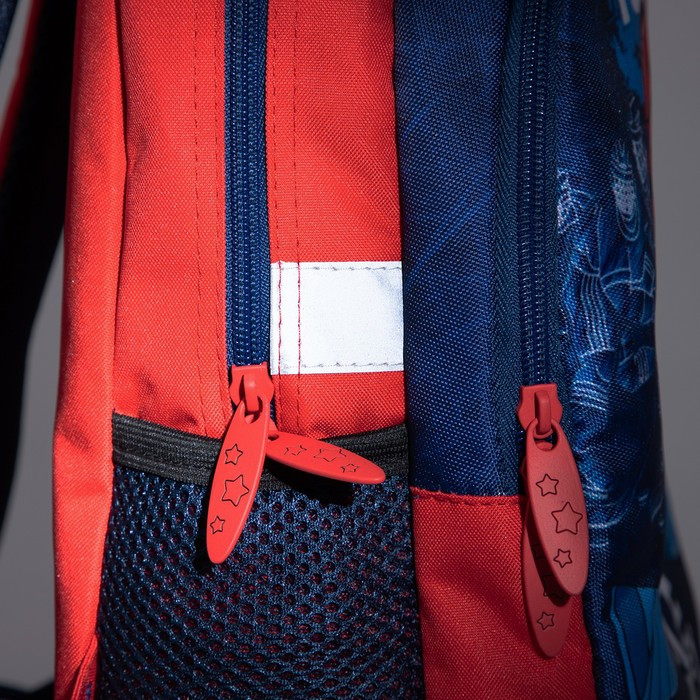 Рюкзак на молнии, светоотражающая полоса, цвет синий - фото 5 - id-p199281136