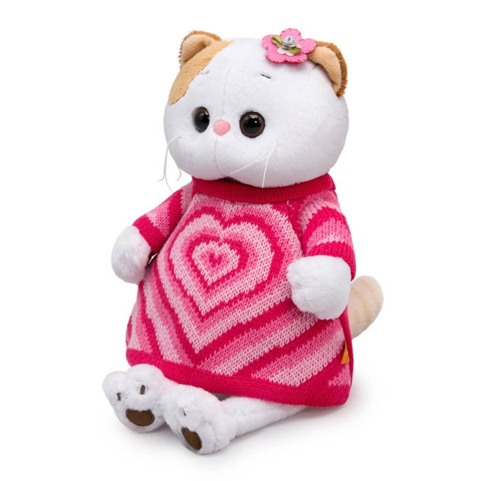 Мягкая игрушка «Ли-Ли в вязаном платье с сердцем», 24 см - фото 2 - id-p199291067