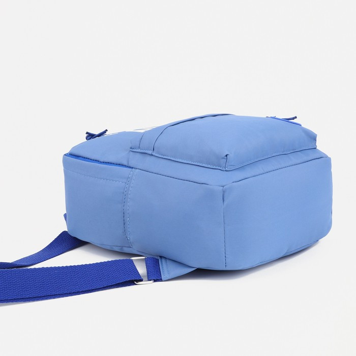 Рюкзак на молнии, наружный карман, цвет синий - фото 3 - id-p199281167