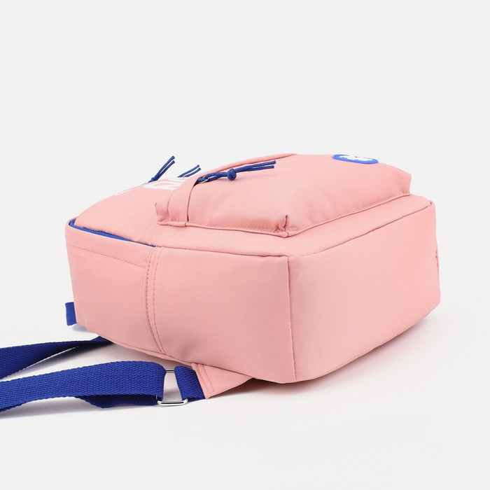 Рюкзак на молнии, наружный карман, цвет розовый - фото 3 - id-p199281169