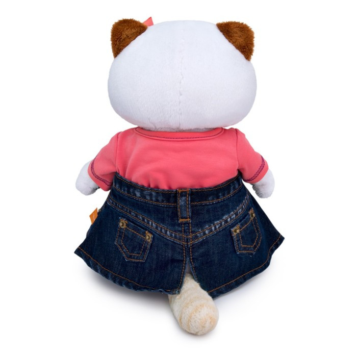 Мягкая игрушка «Ли-Ли в джинсовой юбке и коралловой футболке», 24 см - фото 6 - id-p199291104
