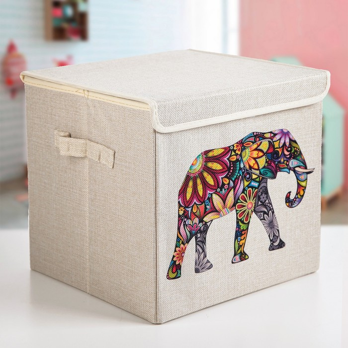 Короб стеллажный для хранения «Слон», 30×30×28,5 см - фото 1 - id-p199293779